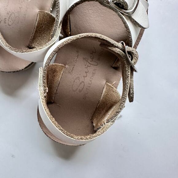 Saltwater Surfer White Leather Sandals - Toddler Size 7 - Picture 4 of 6